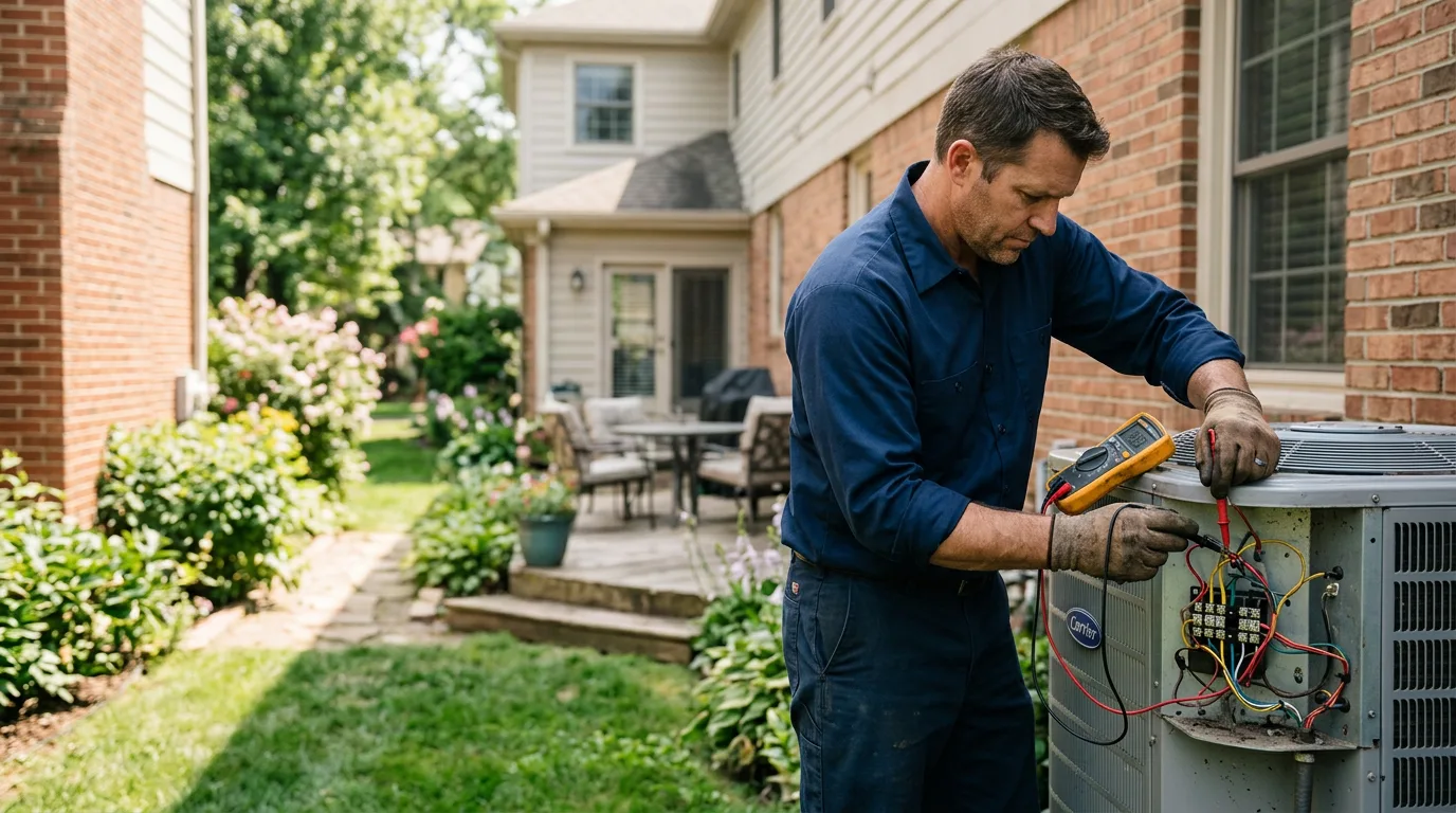 HVAC technician working near Conneaut Lake, PA